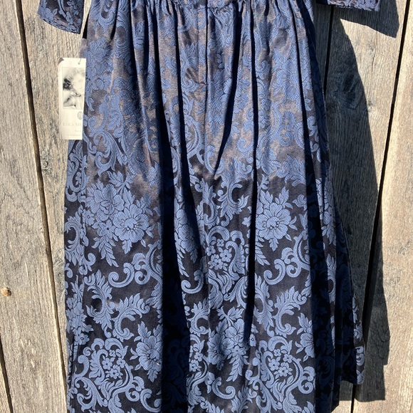 Vintage Jessica McClintock Blue Pattern Formal Dress - Picture 15 of 15
